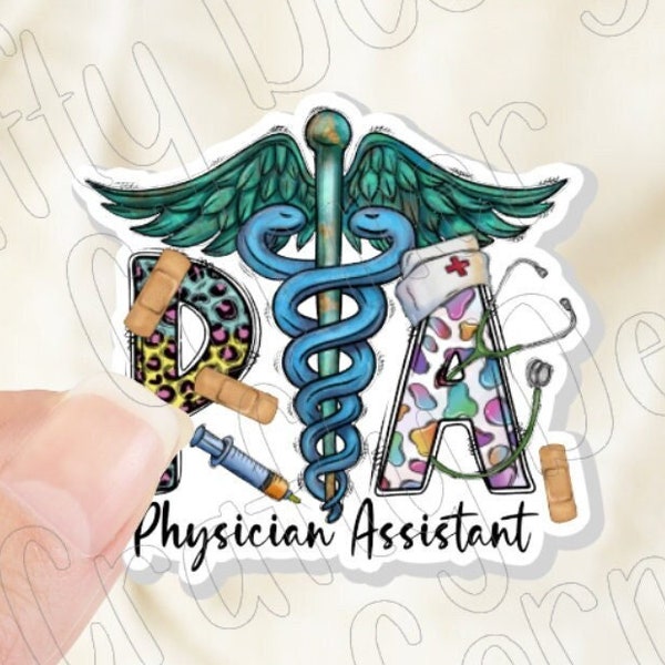 PA Sticker, Physician Assistant Sticker,  Medical STICKER, Cute Medical Design Sticker