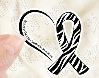 Ehlers  Danlos Syndrome Awareness sticker, Center Cut out Ehlers  Danlos Syndrome Sticker, Mobility Syndrome sticker, EDS Sticker