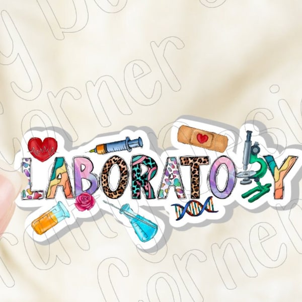 Laboratory Sticker, Lab Sticker, Medical STICKER, Cute Medical Design Sticker