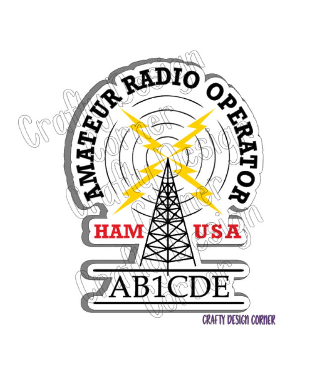 Custom Call Sign Ham Radio STICKER Ham Amateur Radio - Etsy