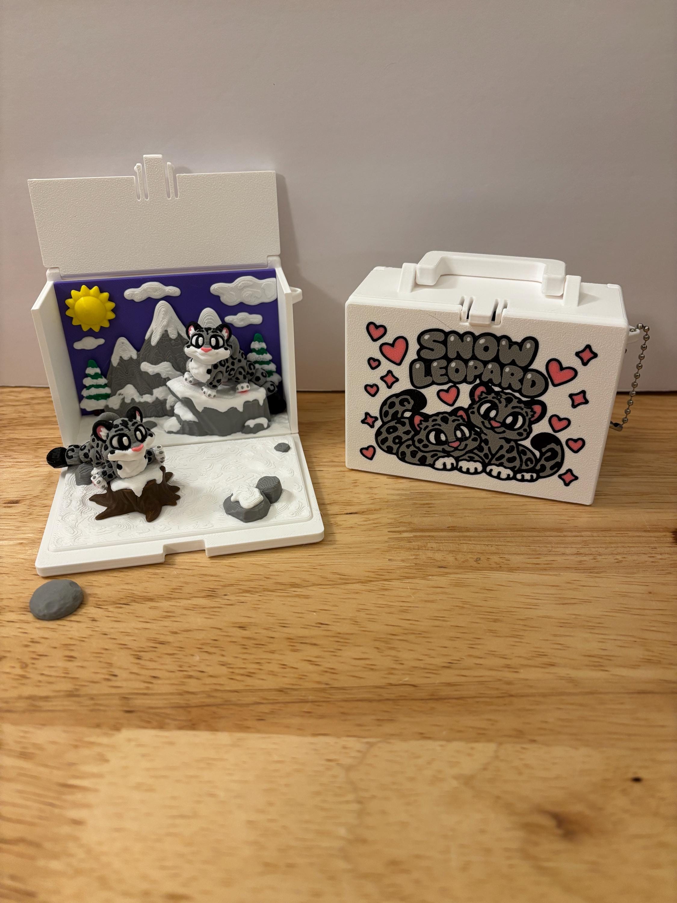 Snow Leopard Box Snow Leopard Play Set Case, Snow Leopard Case, Portable Play Set ...