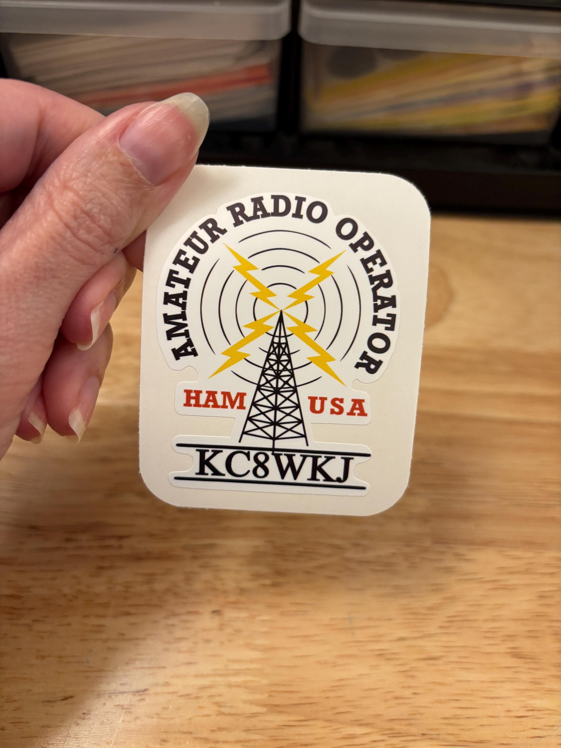 Call Sign Sticker USA HAM Radio Call Sign, Ham Radio STICKER, Custom Call Sign Ham, Low ...