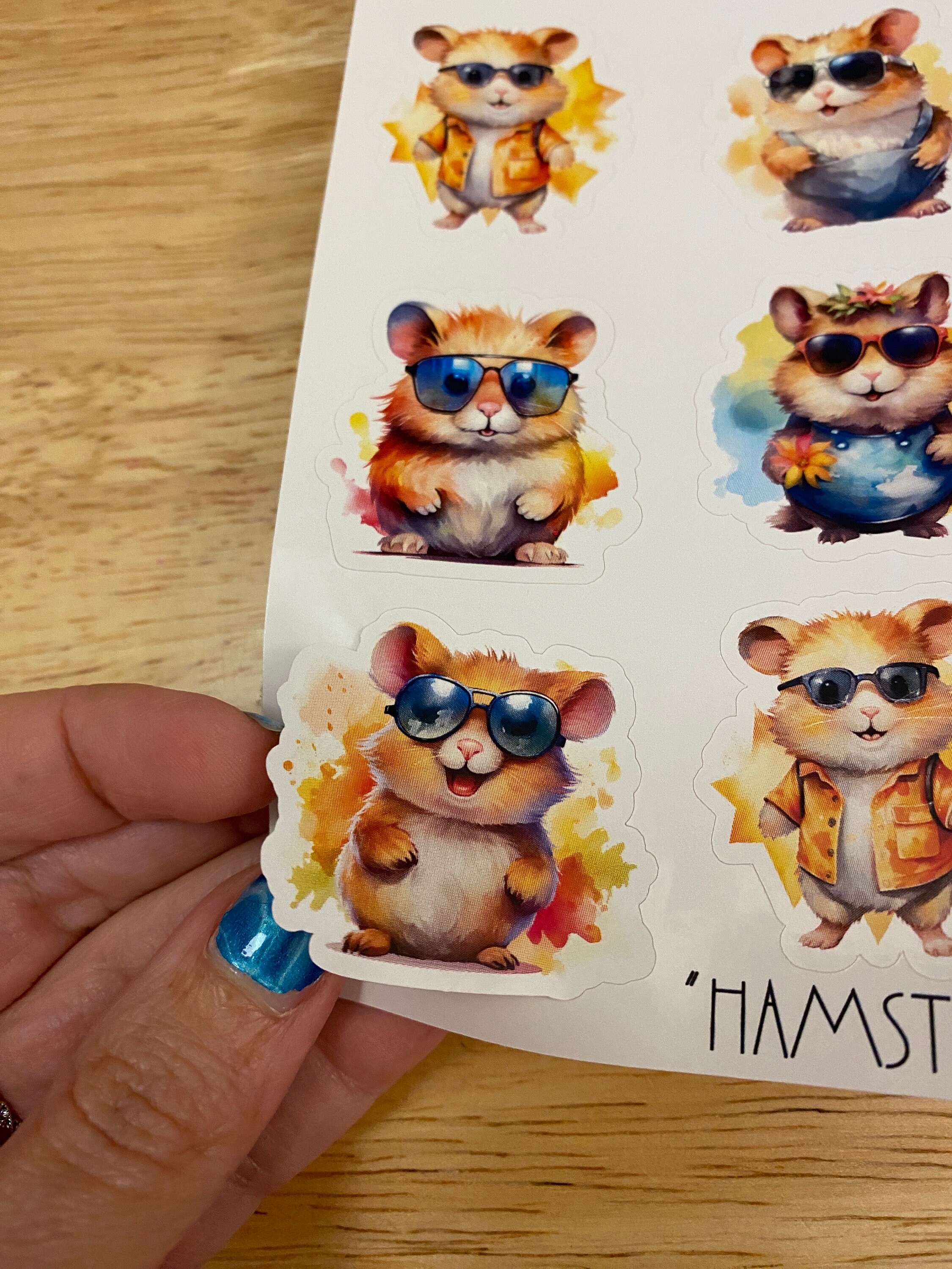 Cute Hamsters Stickers, Hamsters With Clothes Sticker, Hamster Sticker ...
