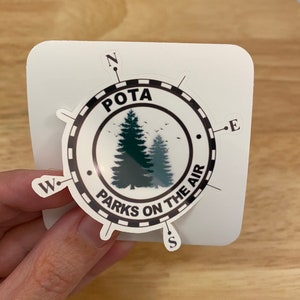 Parks on the Air Sticker, Ham Radio Sticker, Amateur Radio sticker, Amateur Radio Operator Sticker, POTA sticker, holographic options