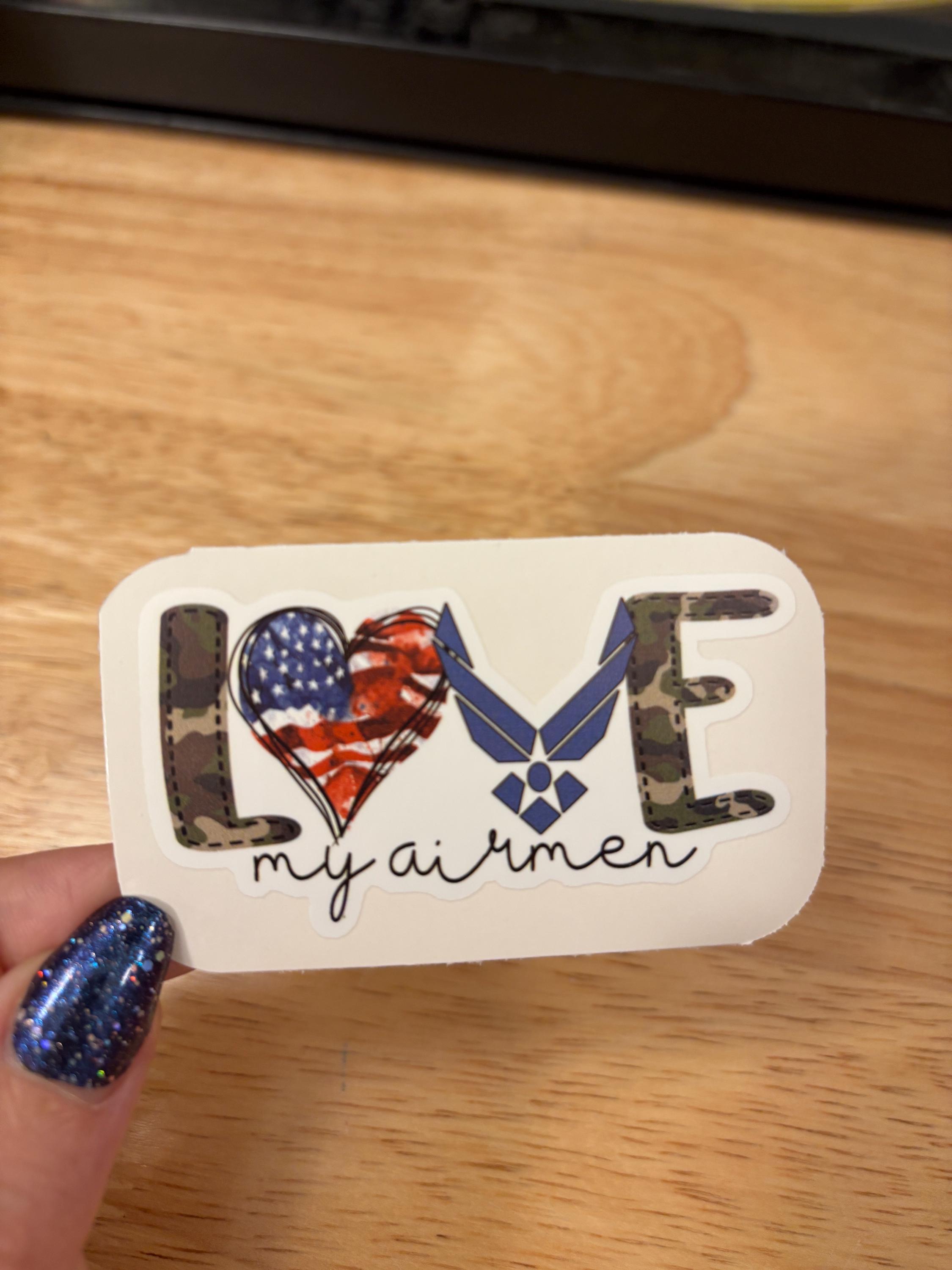 My Man Sticker Love My Airman STICKER | Military Sticker | Laptop Sticker | USAF ...