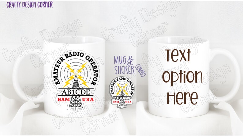 Call Sign Mug and Sticker Combo Custom Mug With Ham Call Sign - Etsy