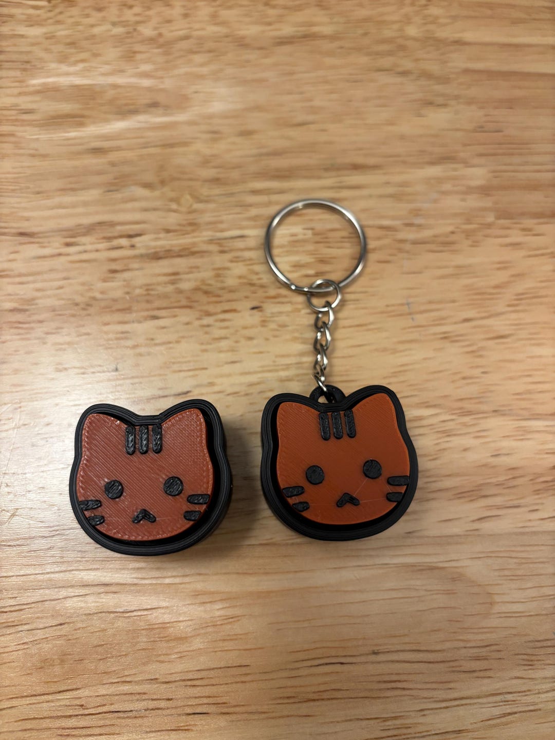 Clicky Tabby Cat Key Chain, 3D Printed Ct Keychain, Clicky Keychain ...
