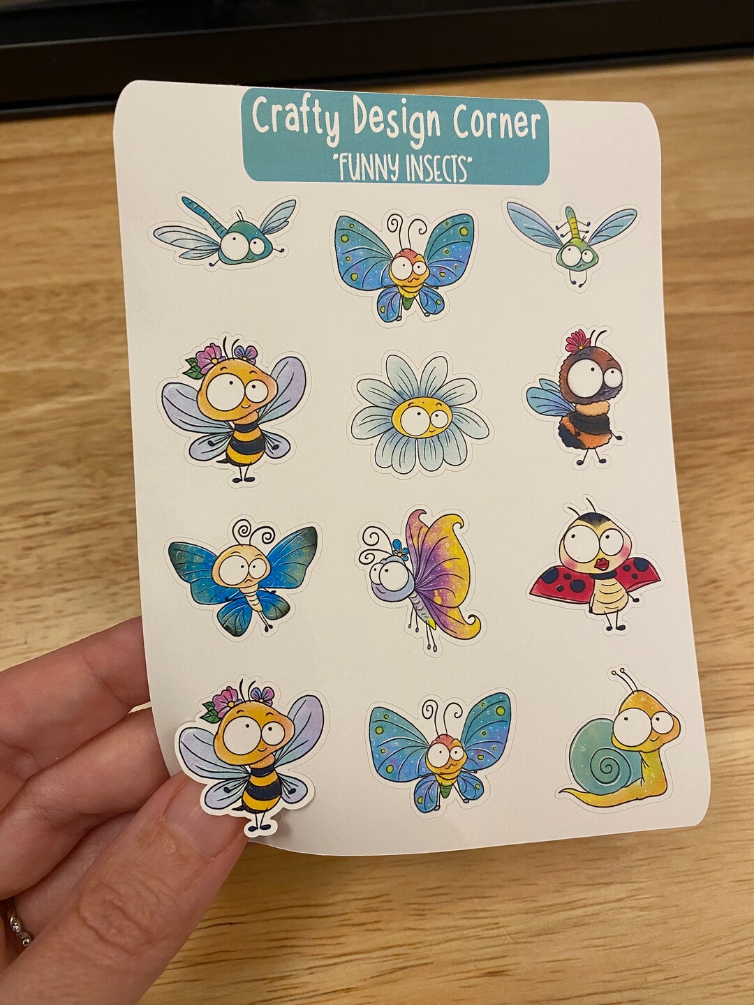 Printable Insect Sticker Sheet 1