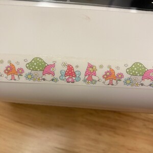 Mushroom Gnomes Washi Tape Big Roll, Gnome with Mushrooms Washi Tape roll, Mushroom washi tape, Cute Gnome Washi Tape