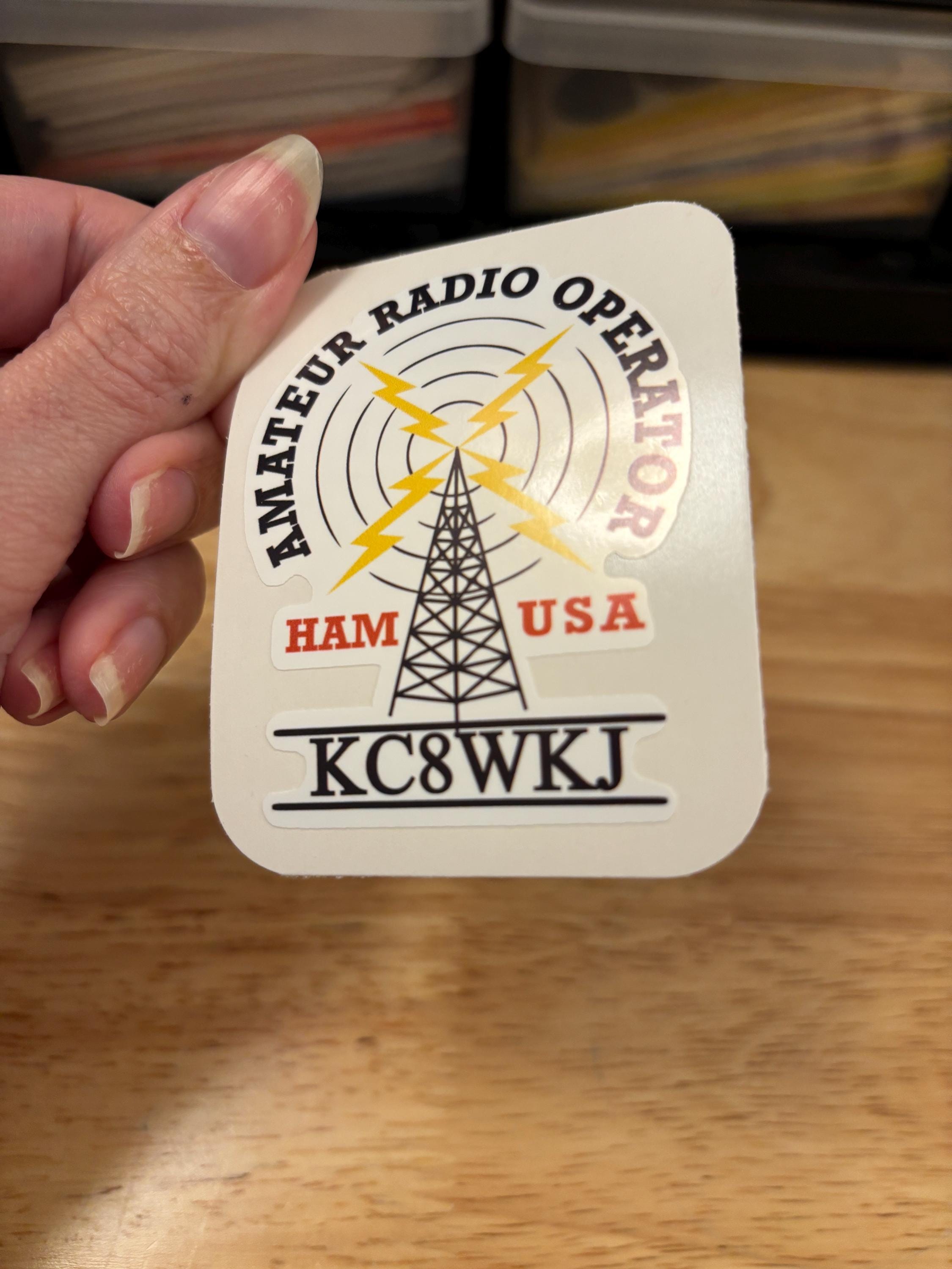 Call Sign Sticker USA HAM Radio Call Sign, Ham Radio STICKER, Custom Call Sign Ham, Low ...