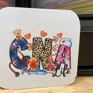 CNA Life Sticker, CNA Sticker, Medical STICKER, Cute Medical Design Sticker, Nurse Sticker image 4