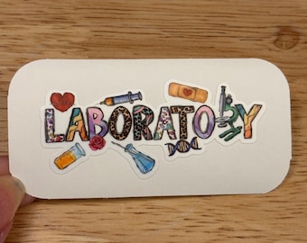Laboratory Sticker, Lab Sticker, Medical STICKER, Cute Medical Design Sticker