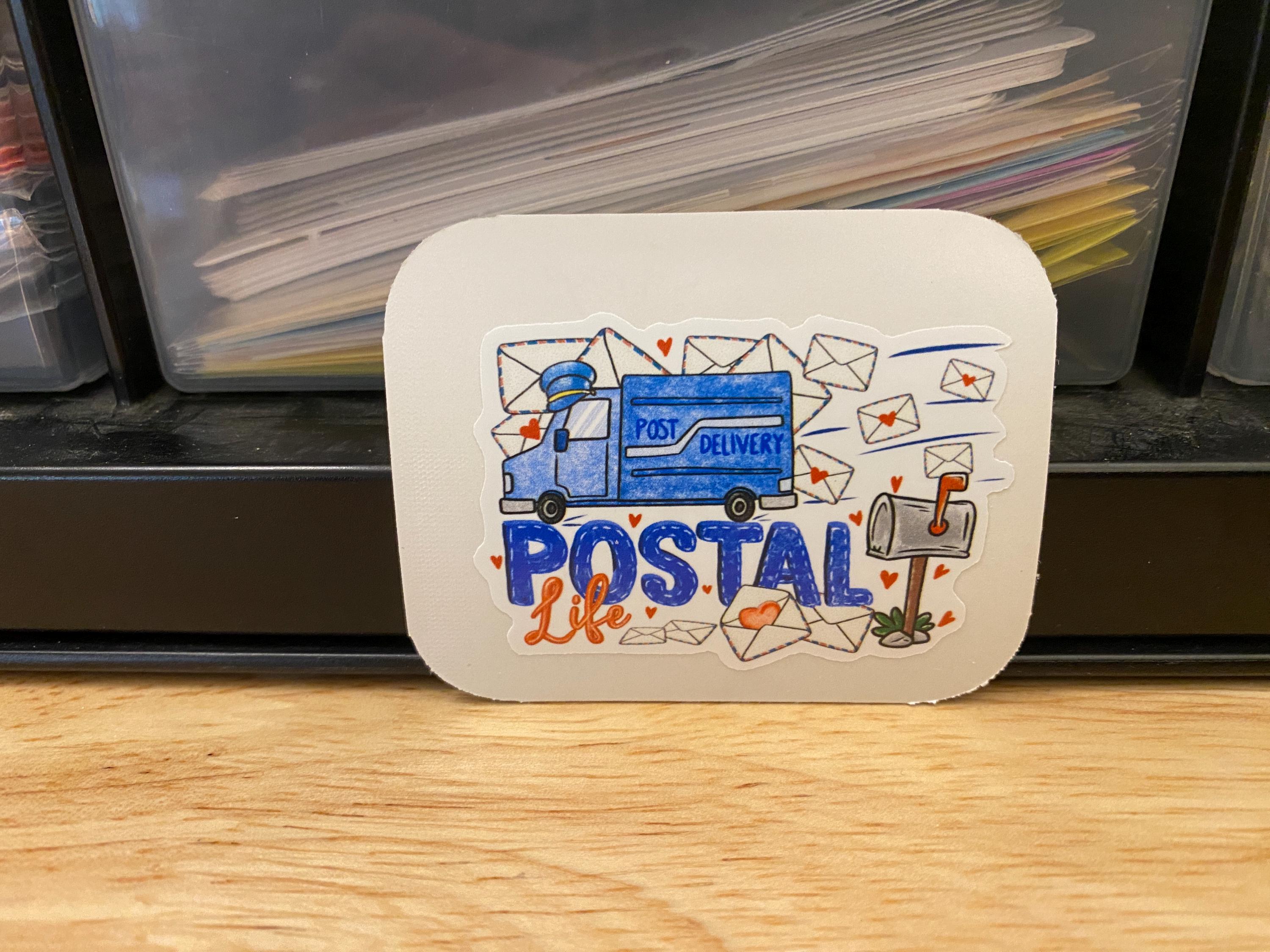 Mail Post Sticker Postal Life Sticker, Mail Sticker, Mail Truck Sticker, Mail With Truck ...