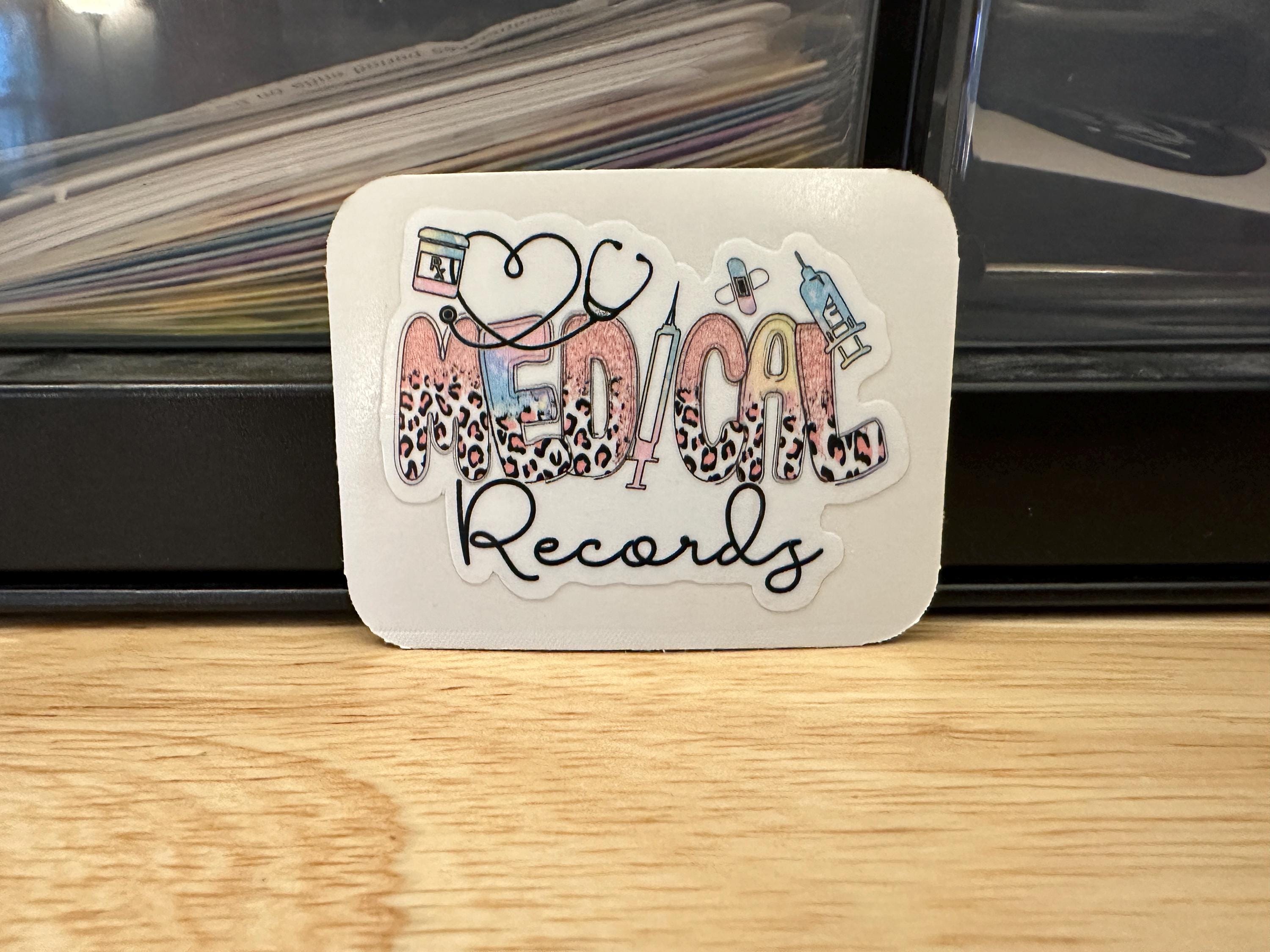 Medical File Sticker Letters Medical Records Sticker, - Etsy