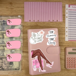 Motivational Binder, Life is too short to wait Binder, Budget Binder with 4 Cash Envelops, Budget Binder, A6 Binder