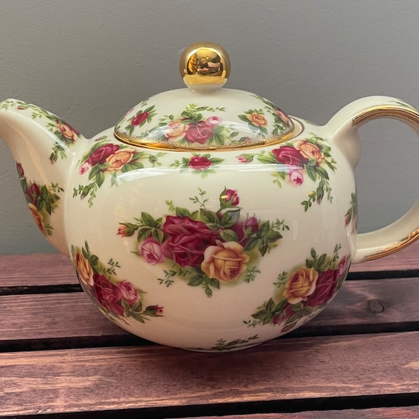Royal Albert Old Country Roses Teapot Etsy