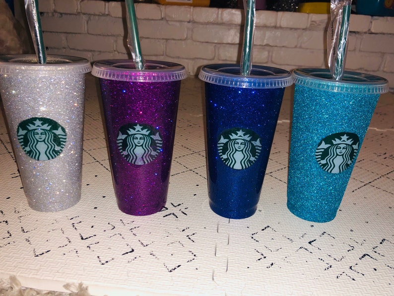 Venti Glittered Starbucks Tumbler Etsy