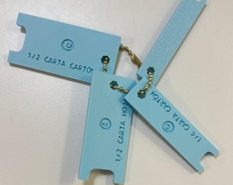 Ruler to help you punch holes in sheets.