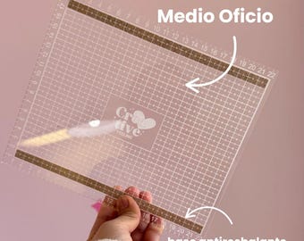 Rules for cutting cardboard for custom-sized agendas, Half Letter or Half Legal size.