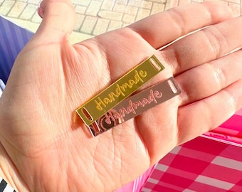Handmade acrylic label, acrylic button for notebooks and cardboard