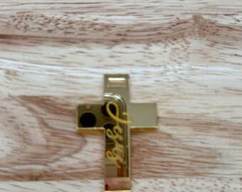 6 Bible Bookmark Charms, Bible Hangers, Gold Acrylic Charms
