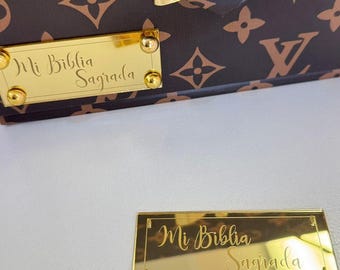 5 Acrylic Bible Plaques (My Holy Bible), Acrylic Button for Bibles