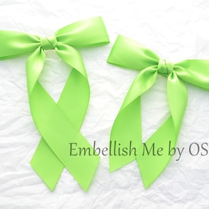 Apple Green Luxe Satin Bow Timeless Hairbow Collection Hair Bow Long Tail Hair-Bow