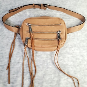 Rebecca Minkoff Tan Pebbled Leather Belt Bag