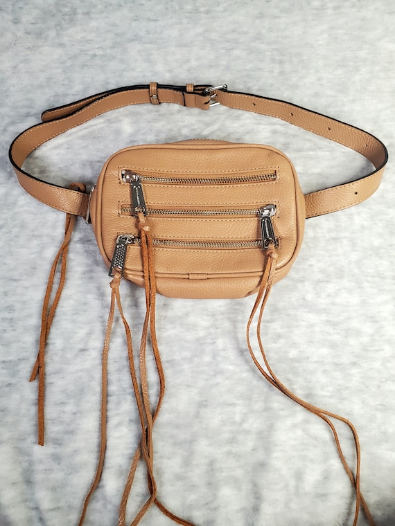 Rebecca Minkoff Tan Pebbled Leather Belt Bag