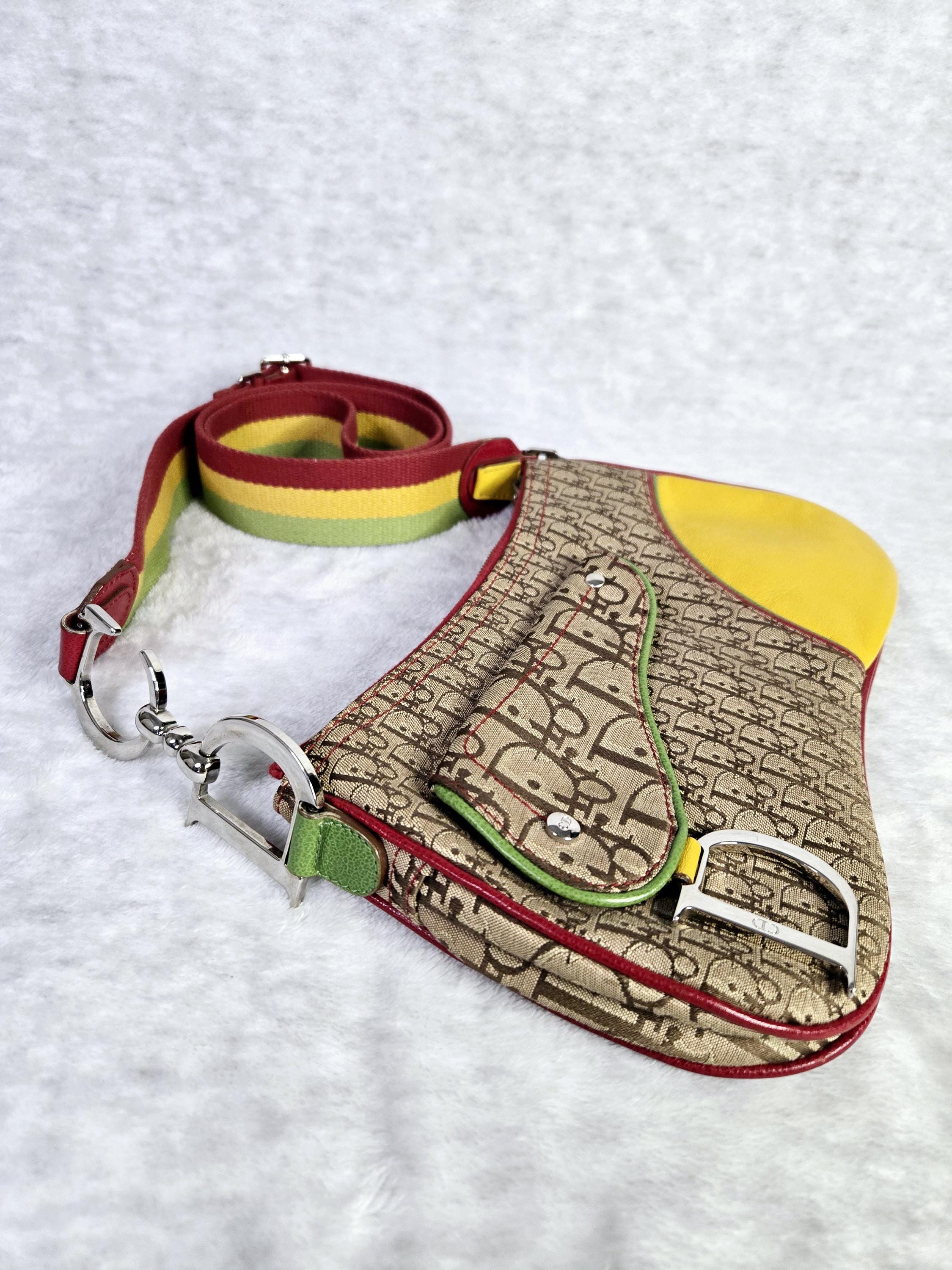 Christian Dior Rasta Double Saddle Bag - Etsy