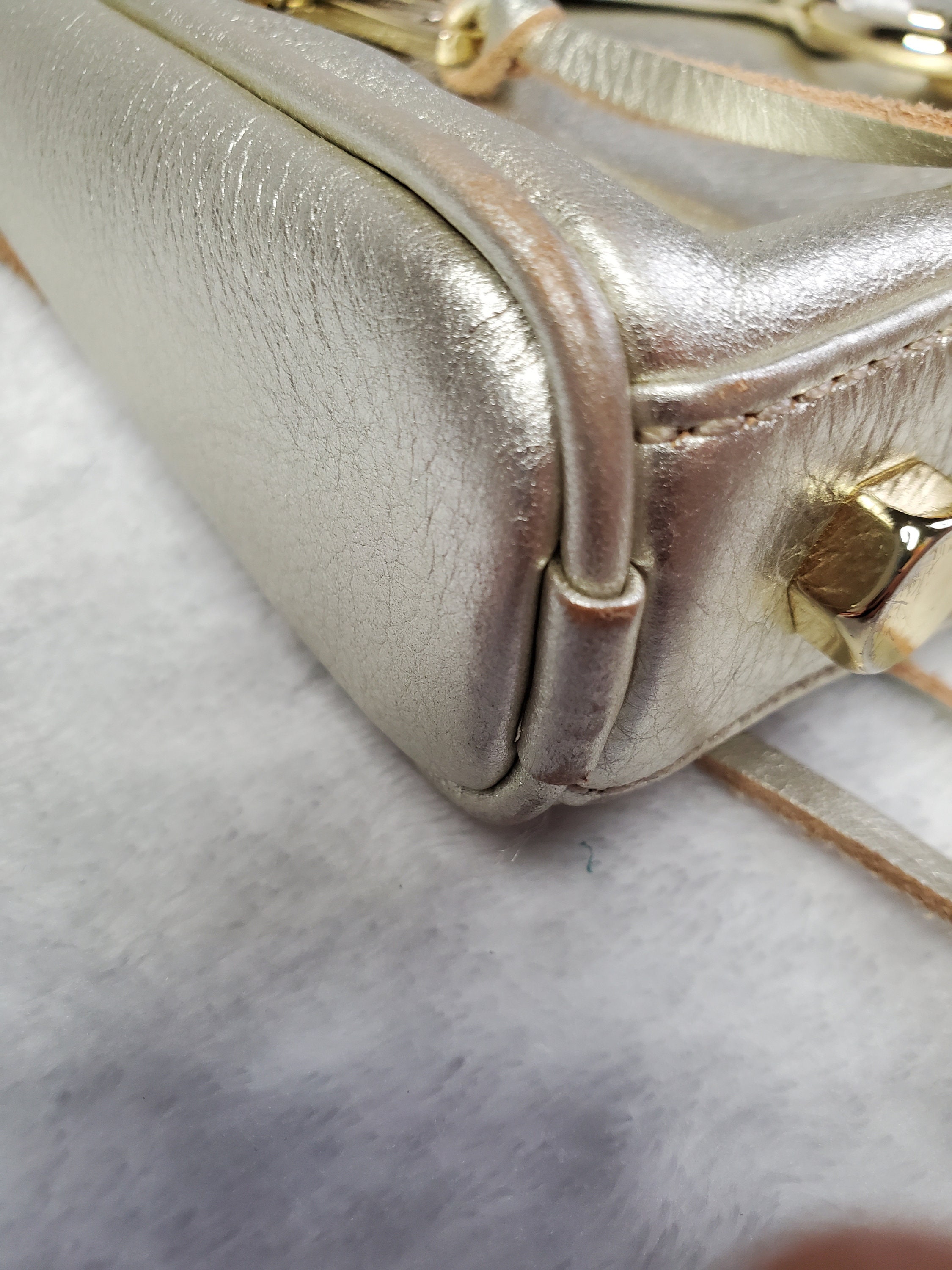 Rebecca Minkoff Mini Mac Gold Leather Crossbody Clutch Bag - Etsy