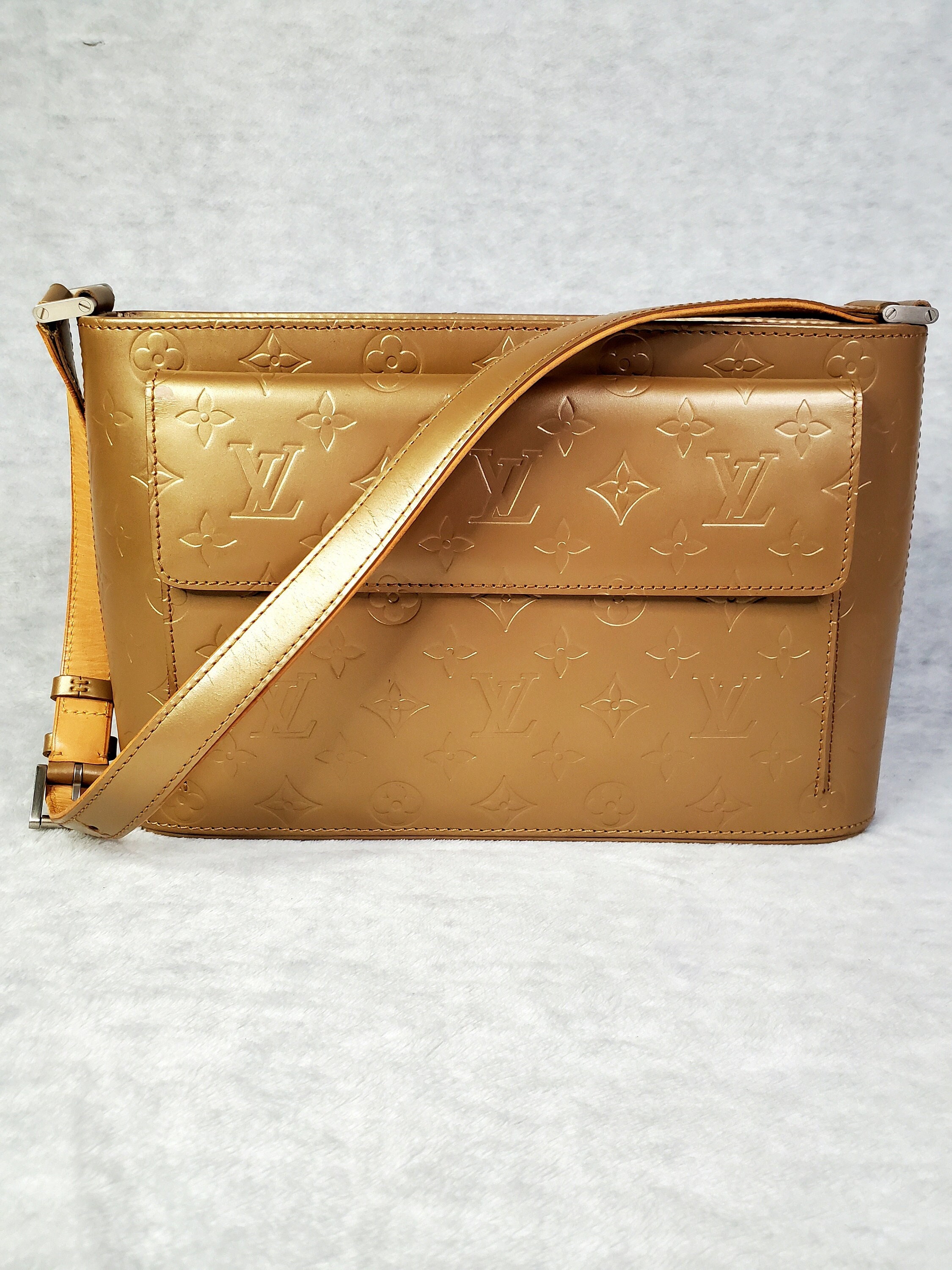 Tan Louis Vuitton Monogram Mat Malden Business Bag