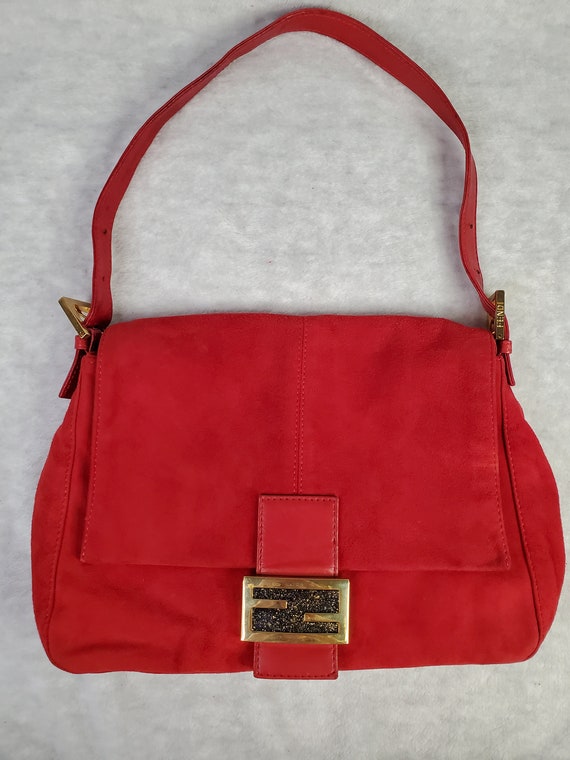 Authentische Vintage Fendi Mama Baguette aus Wildleder Etsy