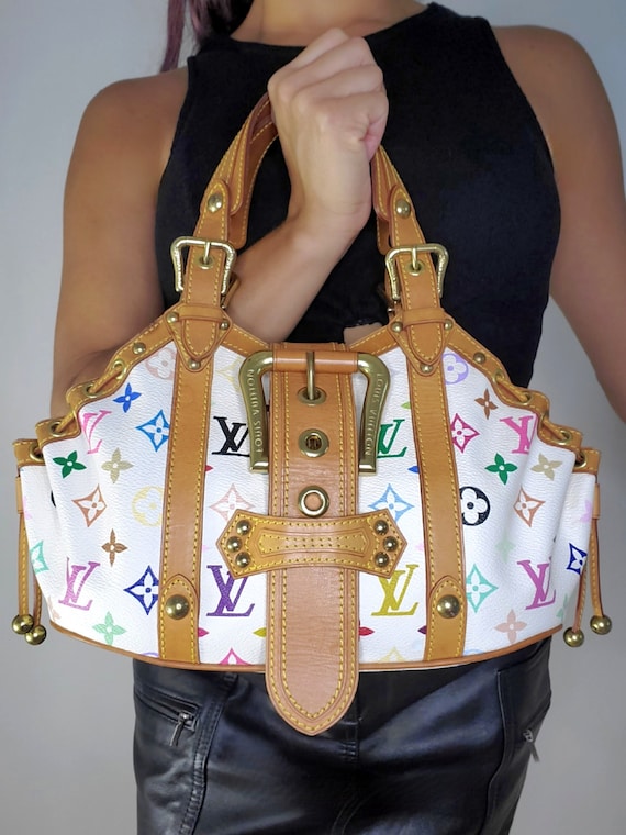 Louis Vuitton X Takashi Murakami White Monogram Multicolore Noe ref.744167  - Joli Closet