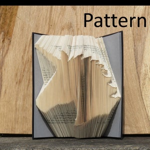 Unicorn **PATTERN** - Folded Book Art - Gift For her -  DIY - Art Project