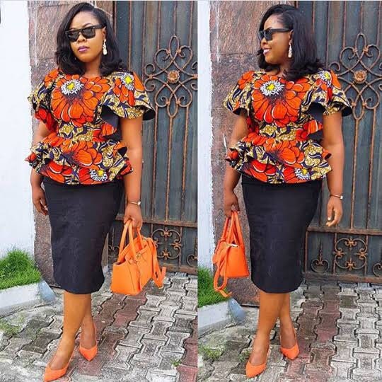 Ankara Peplum Blouse - Etsy