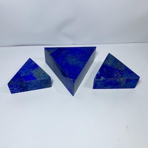 Unik Lapis Lazuli Handgjord Triangel 3 Box Set, Smycken, Heminredning, Present, Han, Henne