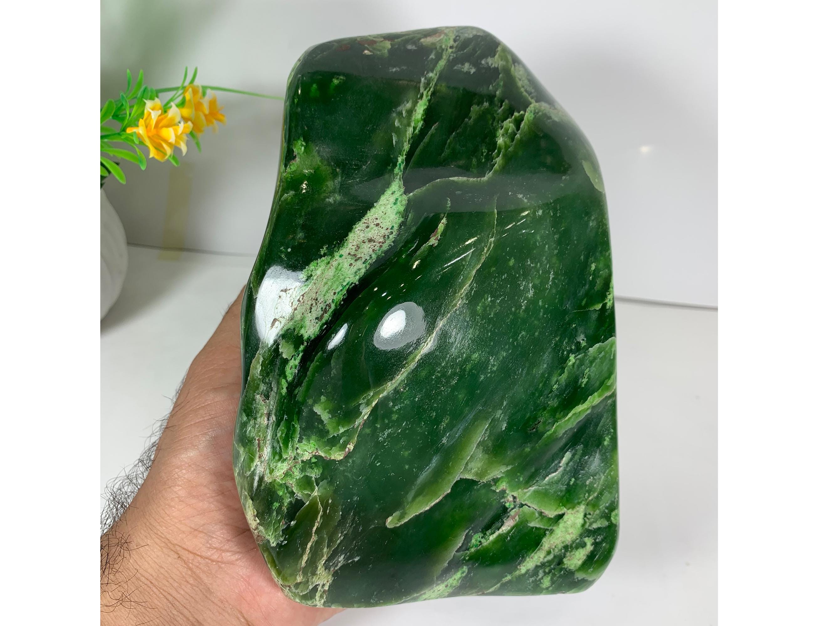 Nephrite Jade Polished Crystal 6.15LB - 7