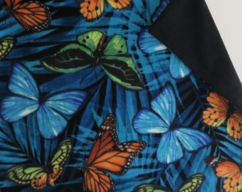 Vibrant Butterflies Fleece Blanket #A - Pet, Child, Toddler, Baby