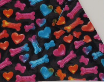 Hearts and Bones Fleece Blanket #A - Pet, Child, Toddler, Baby