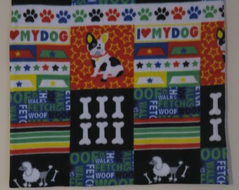 I Love My Dog Fleece Blanket #C - Pet, Child, Toddler, Baby