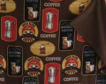 Morning Coffee Fleece Throw/Blanket