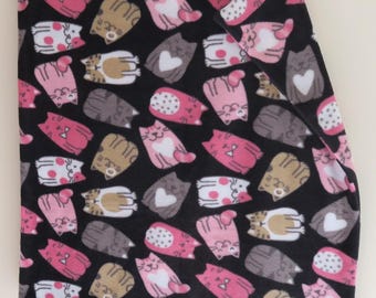 Smiling Kitties Fleece Blanket - Cat/Kitten, Child, Toddler, Baby Snuggle