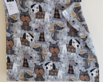 Dogs in Scarves and Sweaters Fleece Blanket #B - Pet, Child, Toddler, Baby