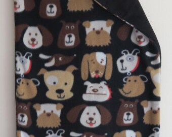 Puppy Dog Faces Fleece Blanket #A - Pet, Child, Toddler, Baby