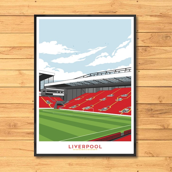 Liverpool, Stadium, Print, Poster, Soccer, Gift, Art, Football, Design, Artwork