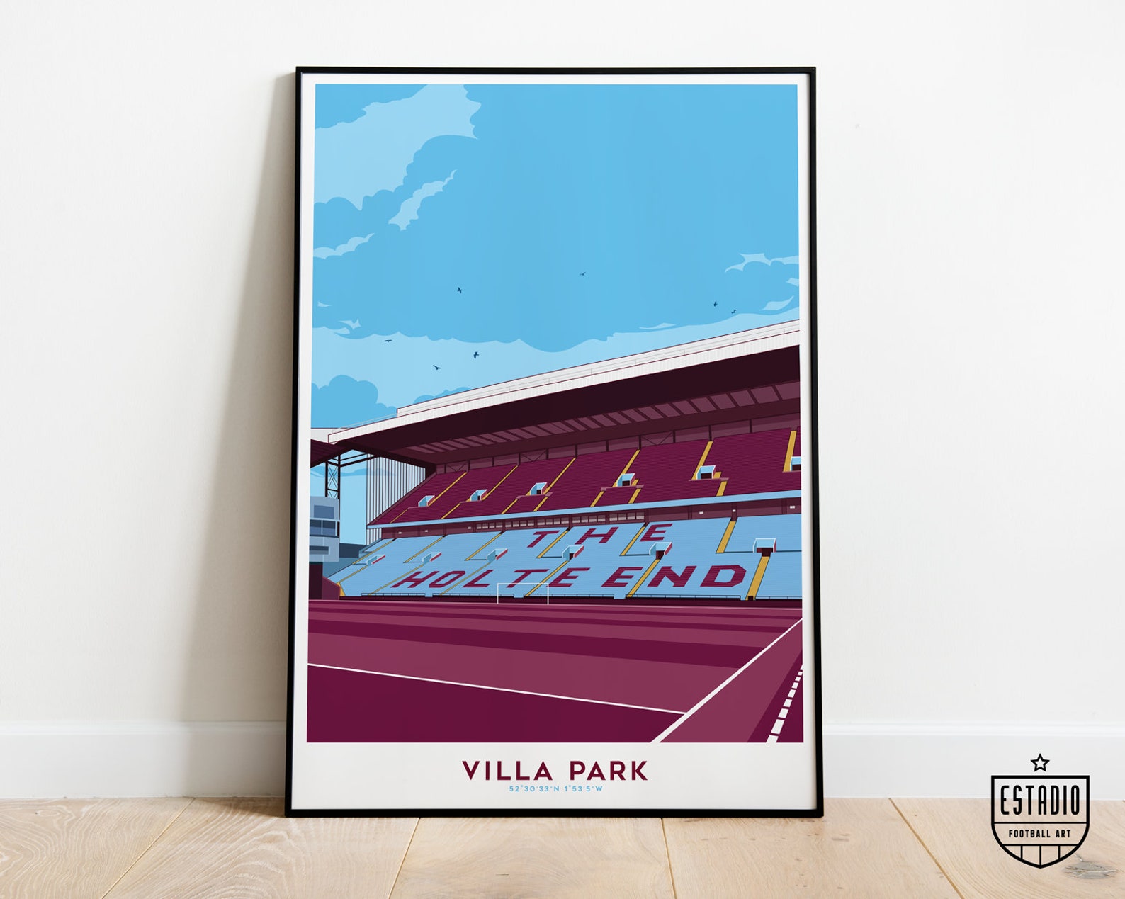 Villa Park Stadium Print Aston Villa Posters Home Decor Etsy