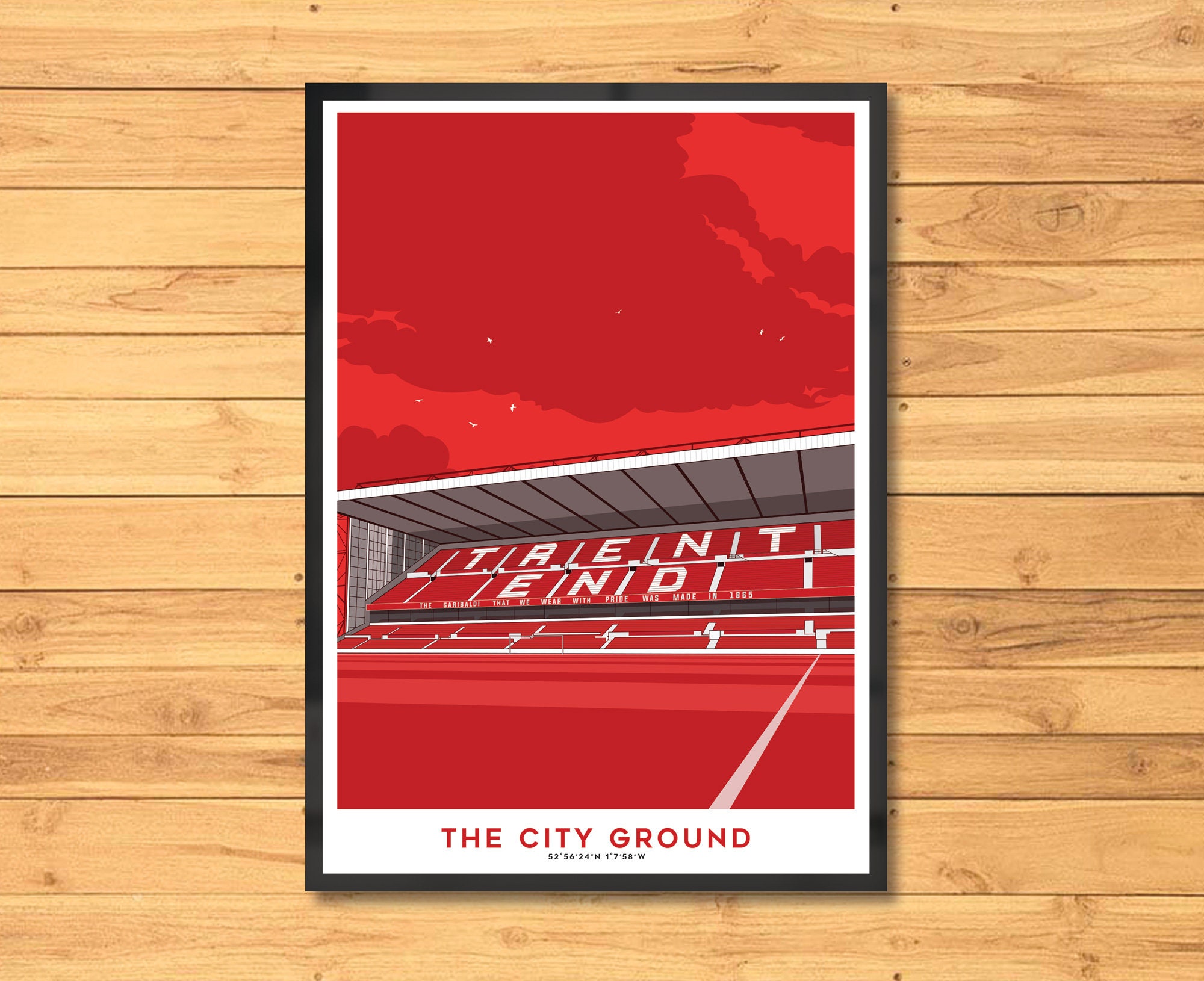 The City Ground Stadium Nottingham Print Poster Forest Etsy