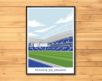 Porto, Estádio do Dragão Art Print, Stadium Poster