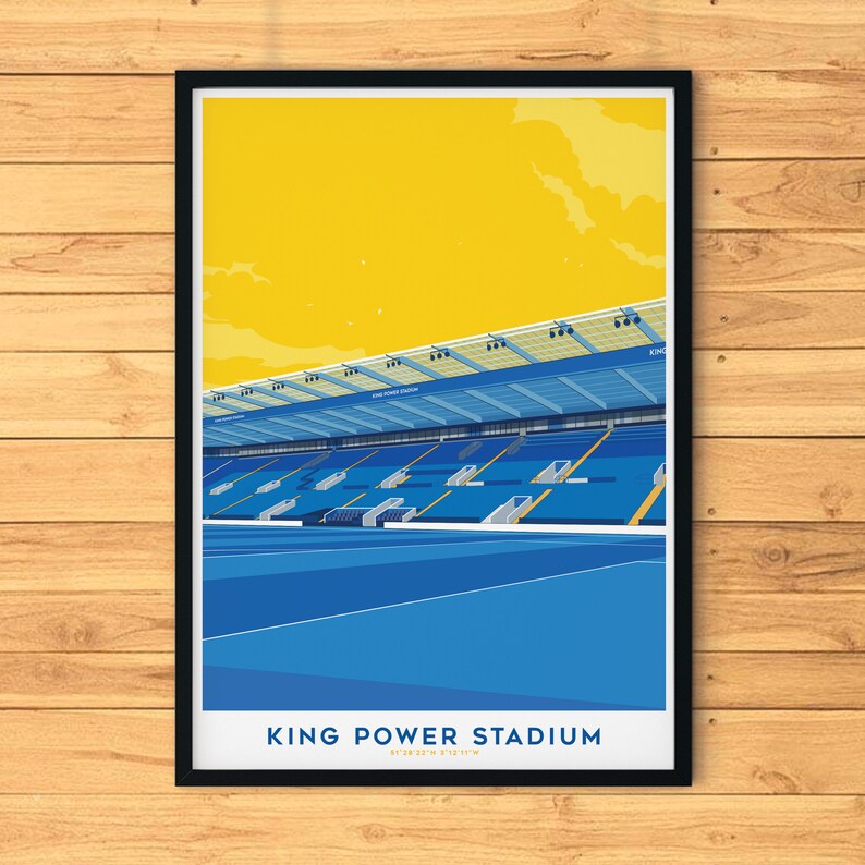 Leicester Stadium Print King Fan Poster Soccer Power Etsy